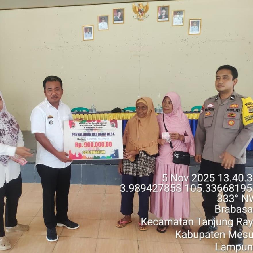 PENYALURAN BLT OKTOBER NOVEMBER DESEMBER 2025 DESA BRABASAN